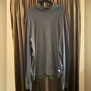 Like NEW Vuori Men's Charcoal Hooded Waffle Sweater